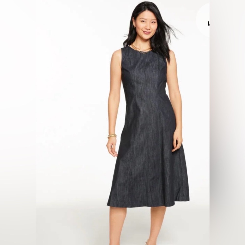 Talbots denim midi dress